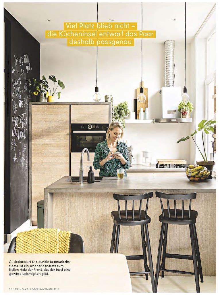 Vastgoedstylist op de cover van Living At Home magazine